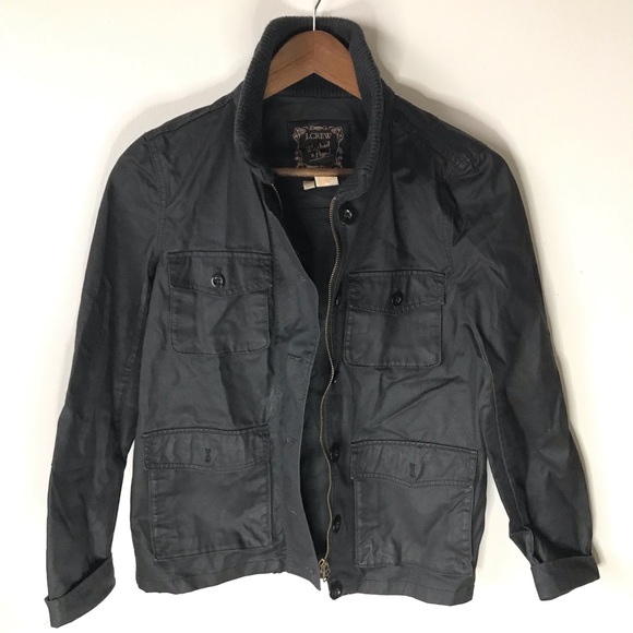 J. Crew XS Washed & Aged Black Utility Jacket - Picture 3 of 9
